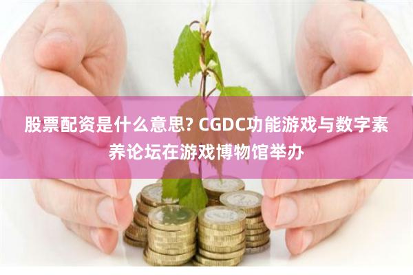 股票配资是什么意思? CGDC功能游戏与数字素养论坛在游戏博物馆举办